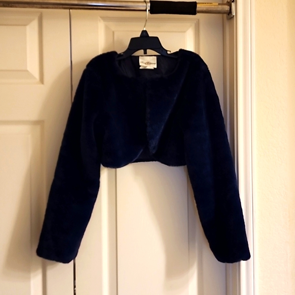 Girls faux fur wrap